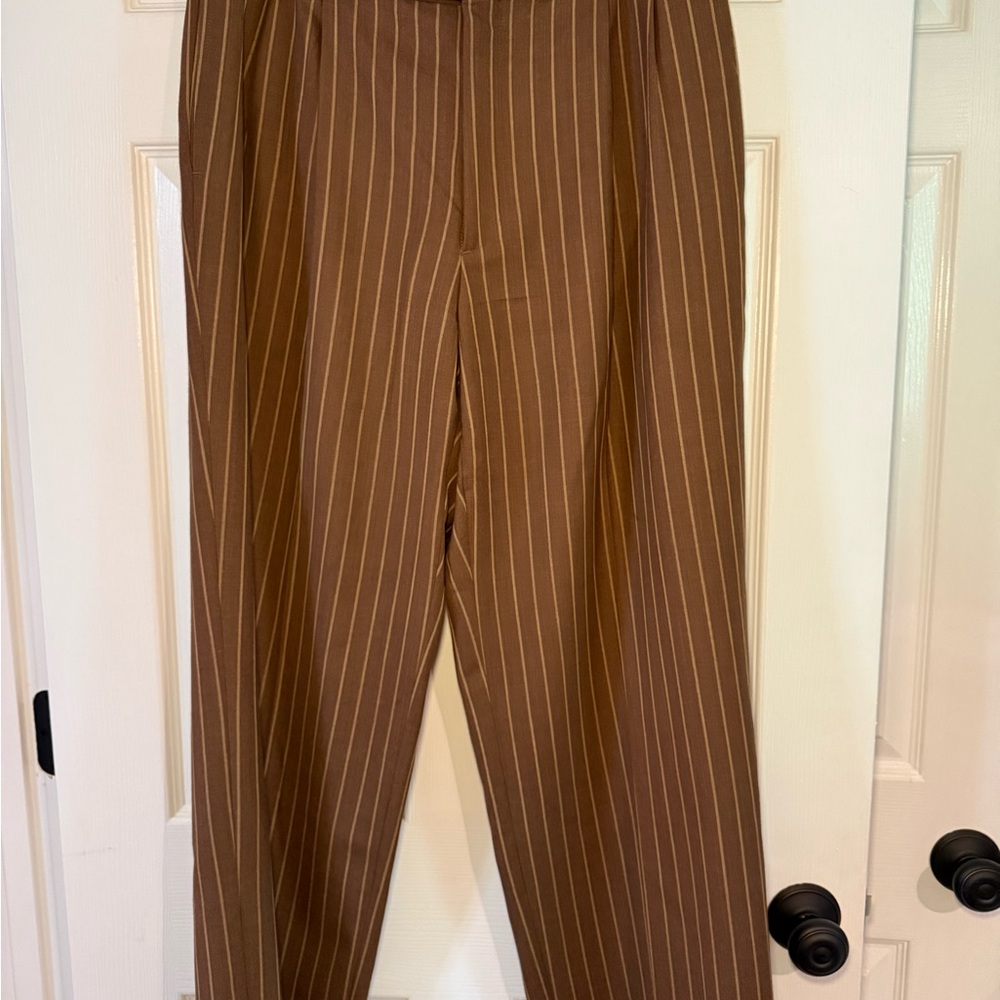 Brown & Tan Striped Trousers